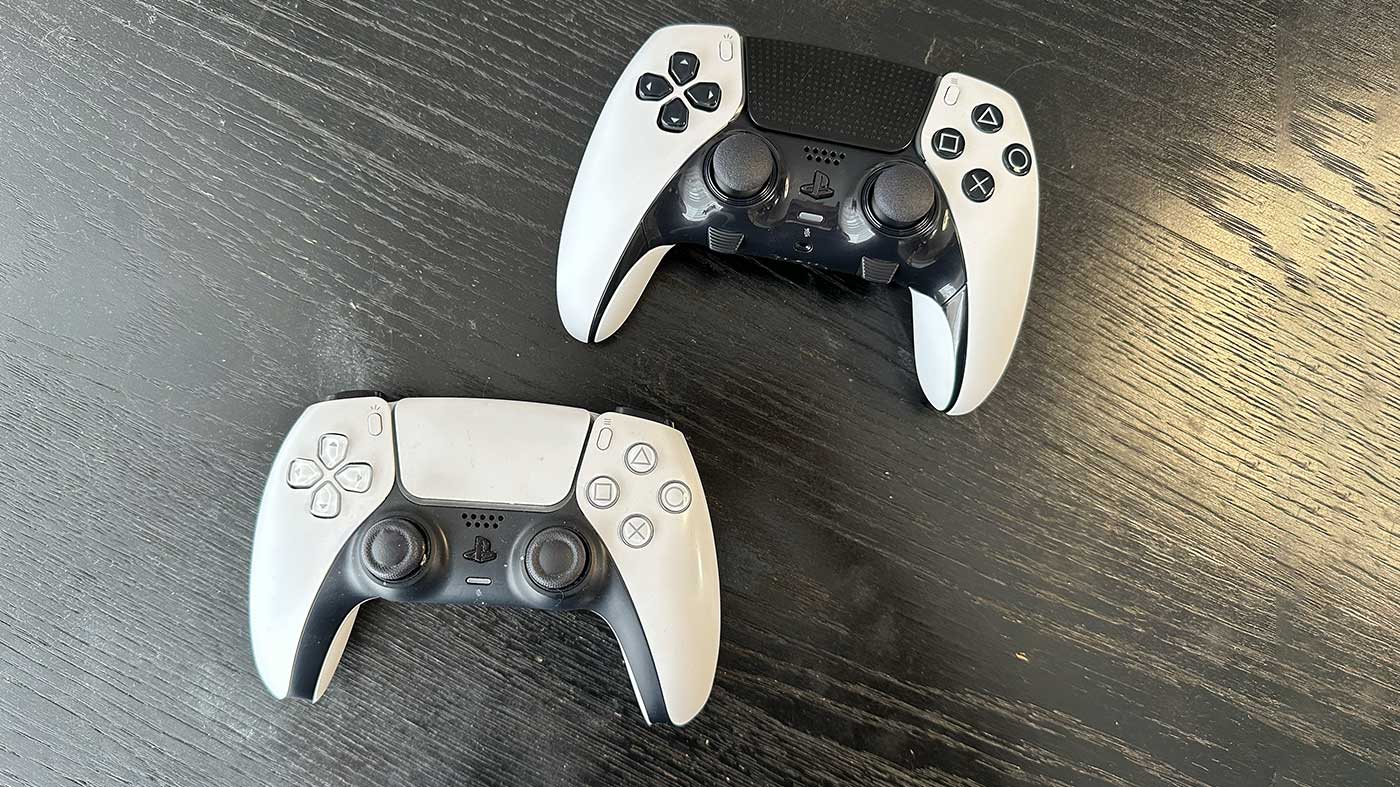 DualSense Edge vs Original DualSense PS5 Size and Look Comparison 