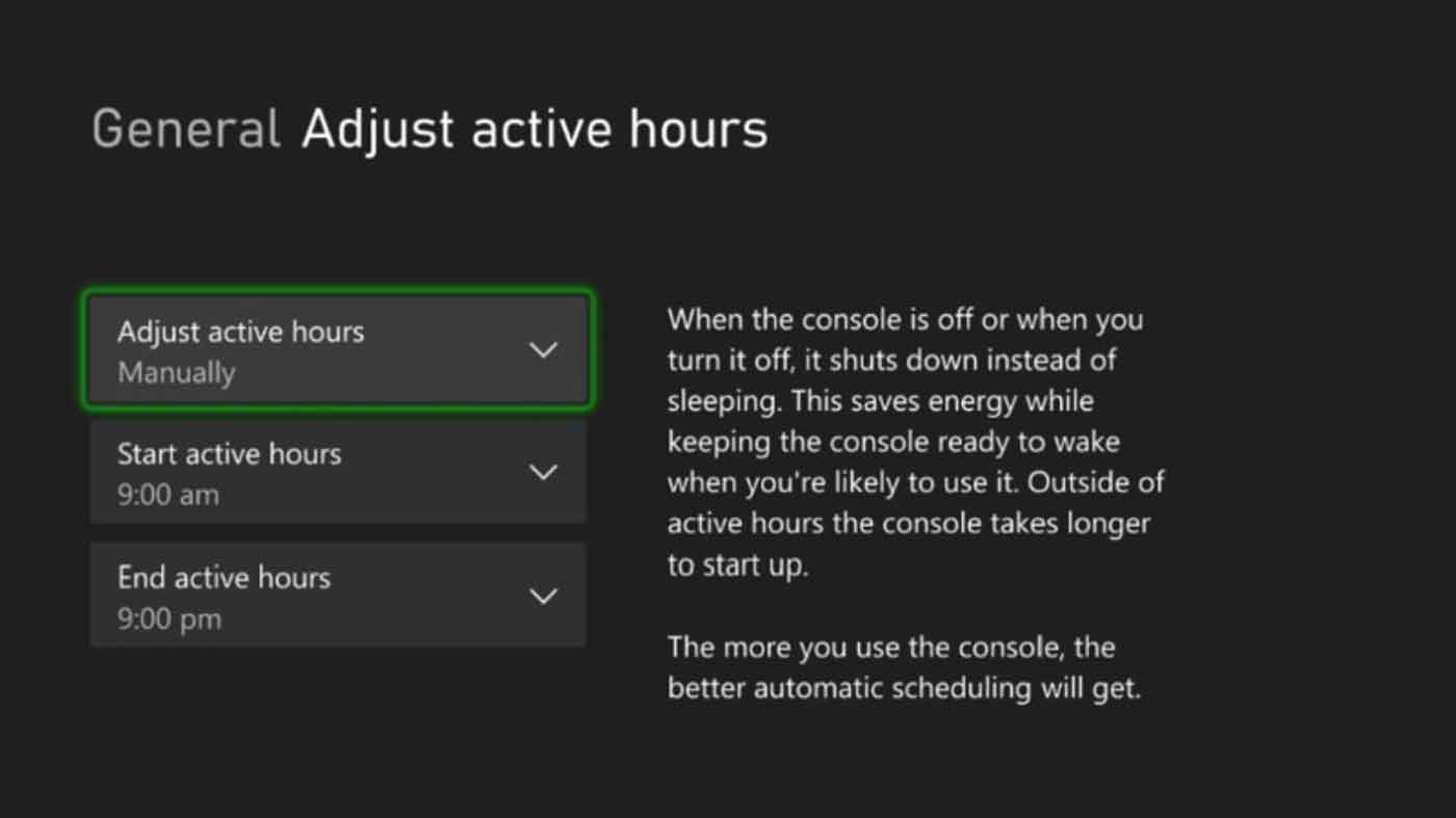 Xbox New Lower Power Modes